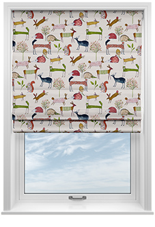 Oh My Deer, Berry - Twist&Fit Roman Blind